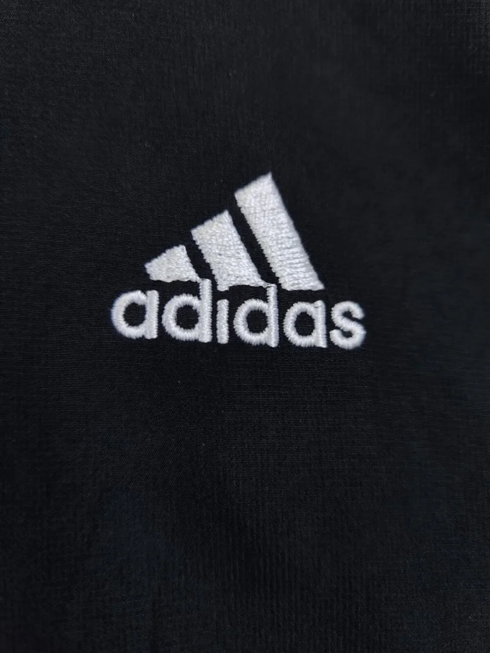 Adidas Men XL Black & White Full Zip Windbreaker Jacket Mesh Lining Long Sleeve